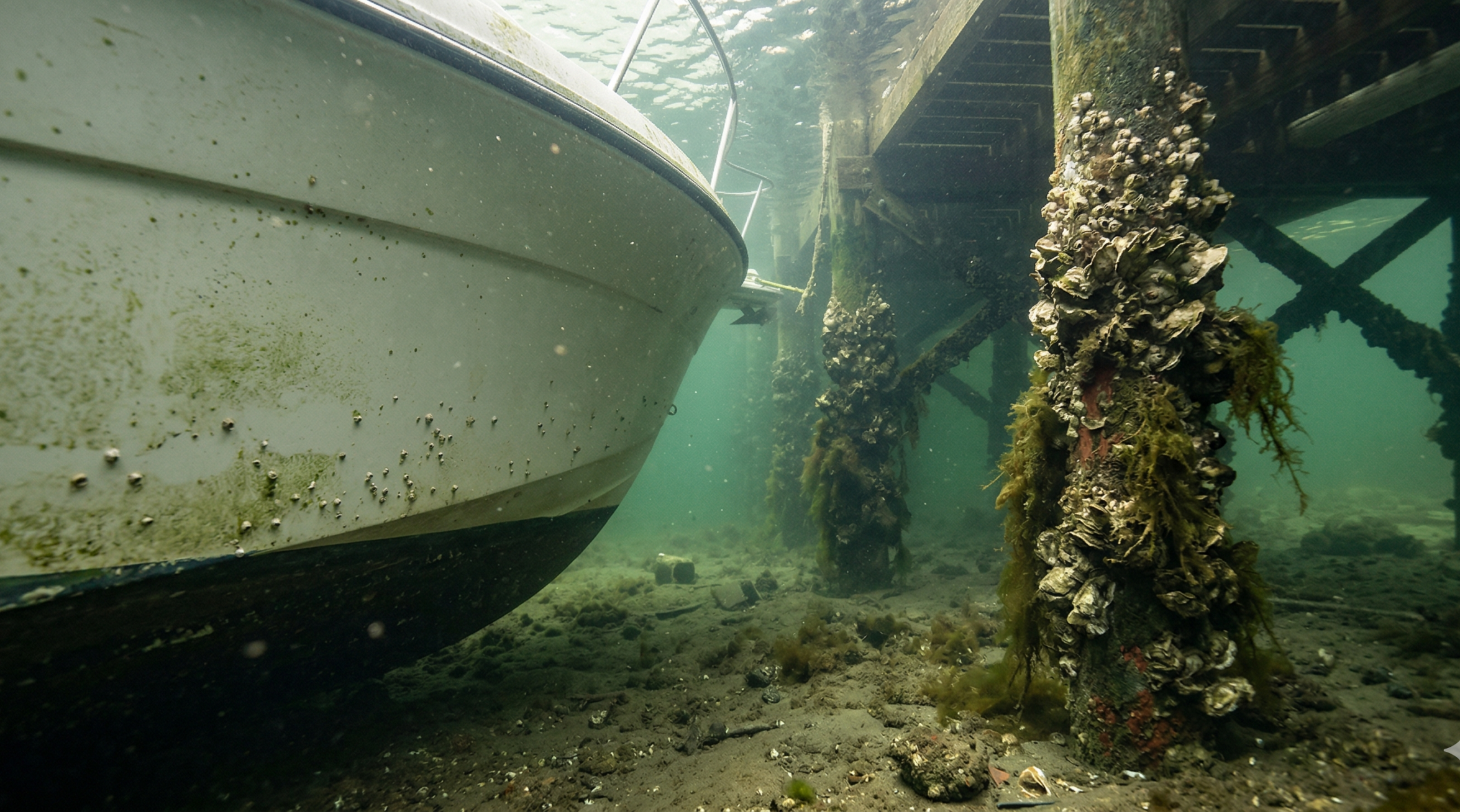 hull cleaning vs dock piling cleaning
