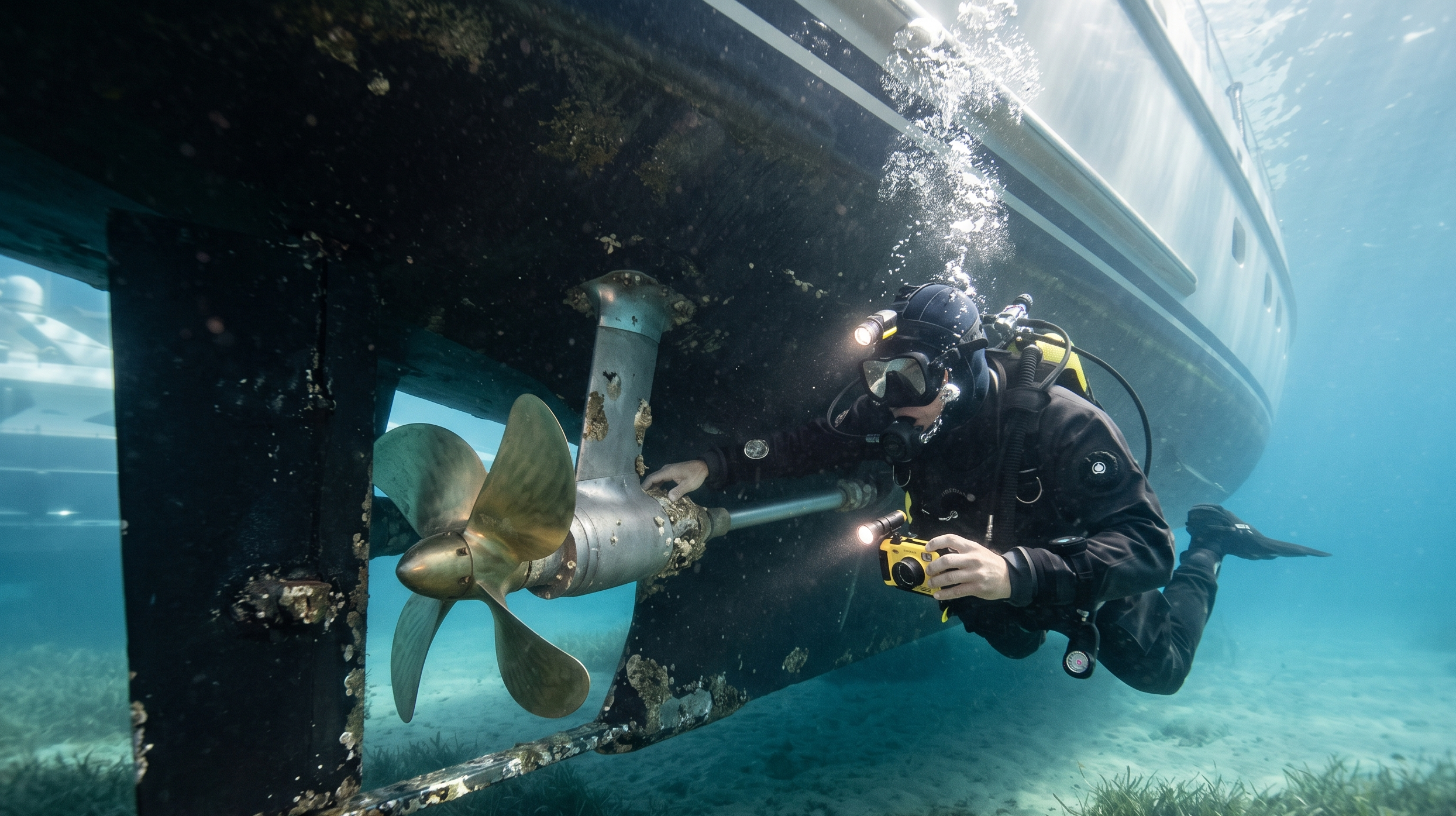 pre purchase underwater boat survey