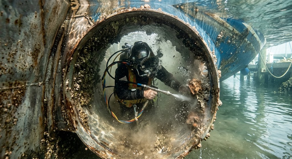 bow thruster cavitation cleaning