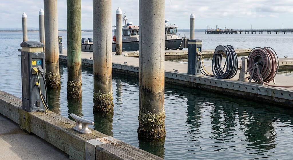 commercial marina piling maintenance