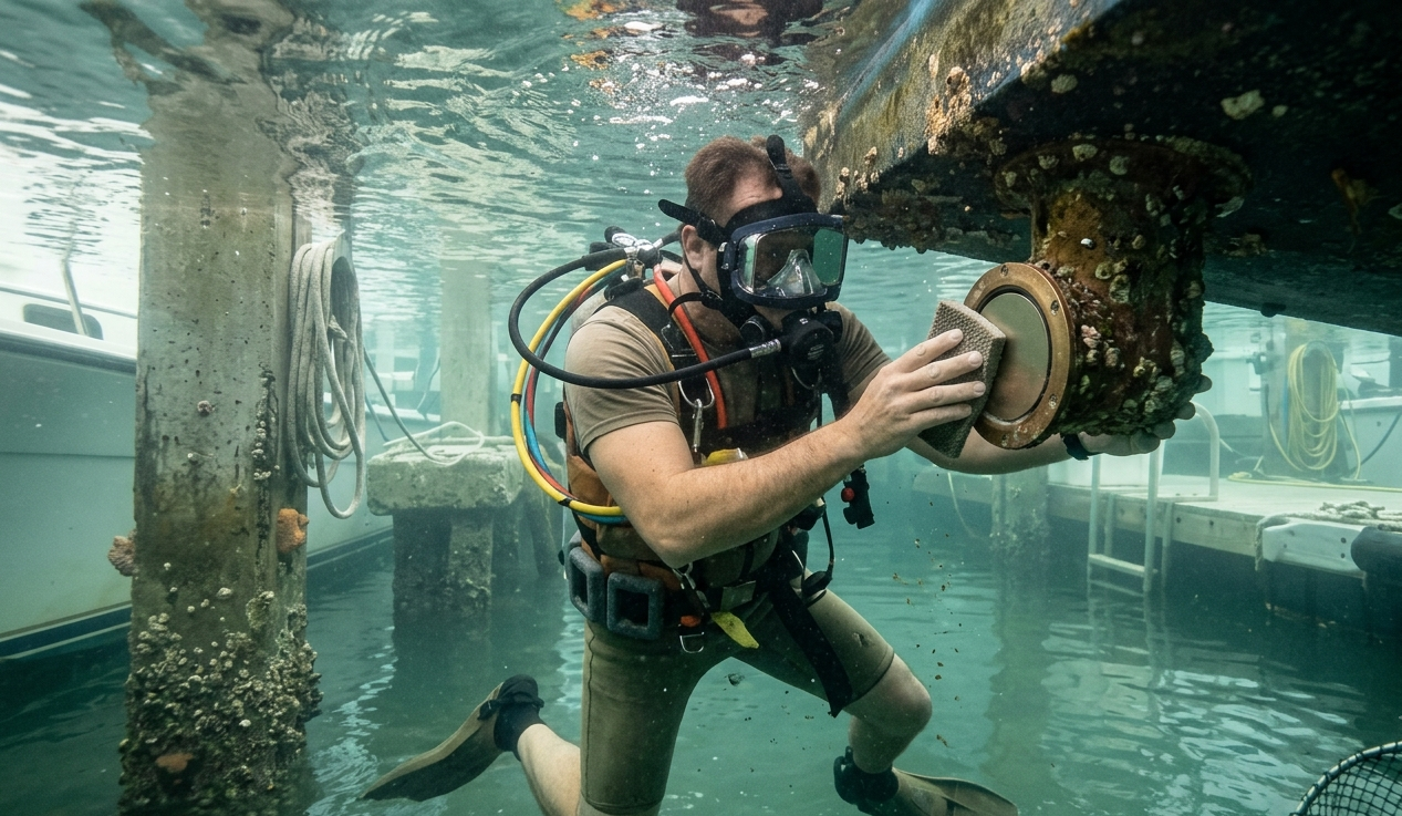 sonar transducer fouling