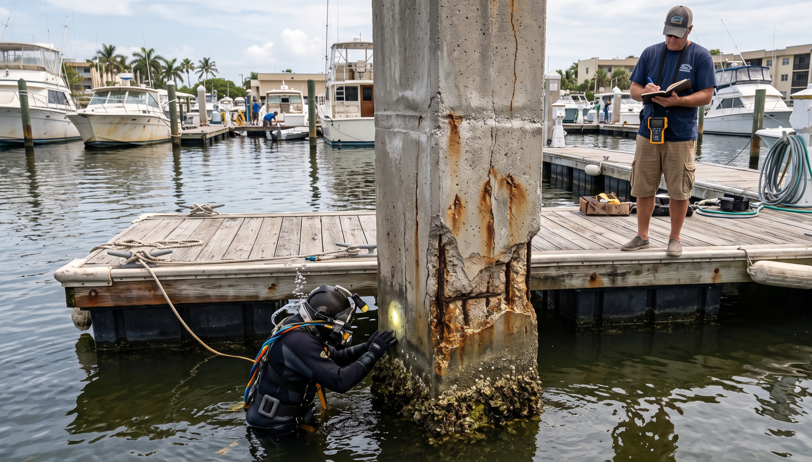 concrete piling rebar corrosion