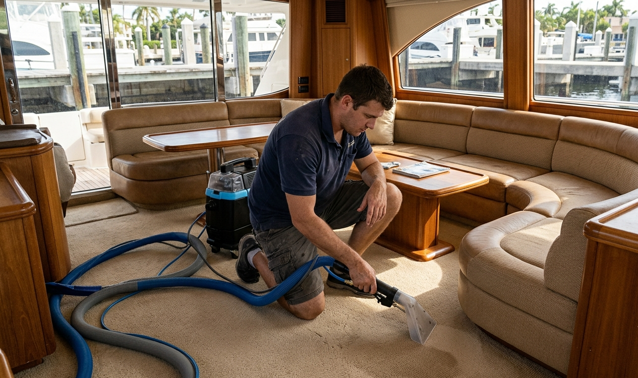 yacht interior carpet cleaning