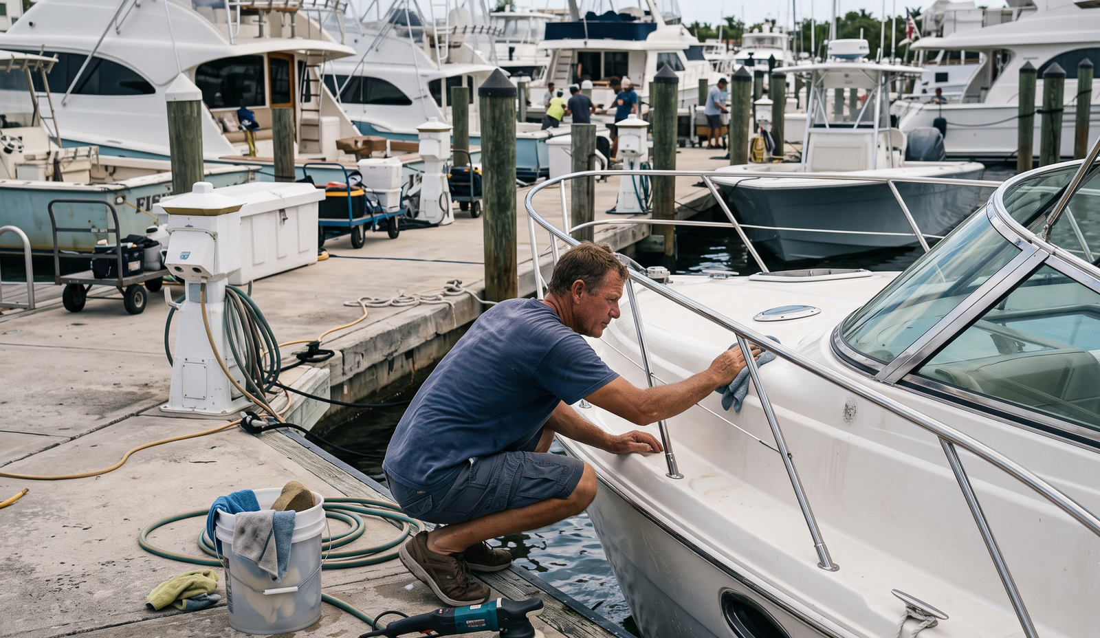 boat show detailing preparation