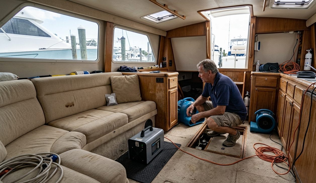 boat cabin odor removal