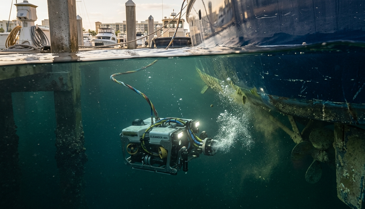 ROV cavitation cleaning